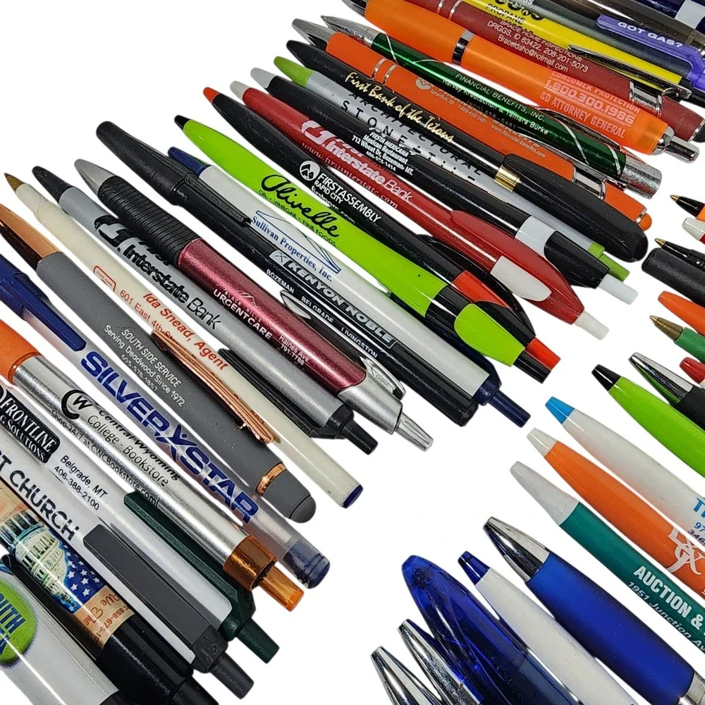 Lot of 60+ Assorted Promotional Pens Commerical‎ Bank, church, auto, cruise